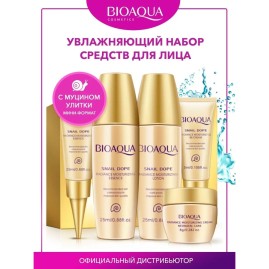 Косметический набор BIOAQUA 5-ти ступенчатой системой ухода с муцином улитки Snail Dope, 160 г Косметический набор BIOAQUA 5-ти ступенчатой системой ухода с муцином улитки Snail Dope, 160 г